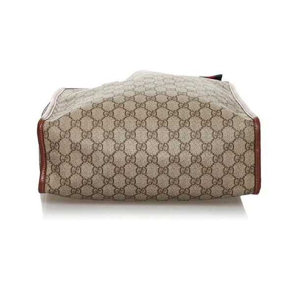 Gucci Brown GG Supreme Web Tote Bag - Picture 4 of 11